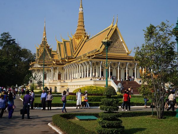 Throne Hall and gardens at the Royal Palace in Phnom Penh